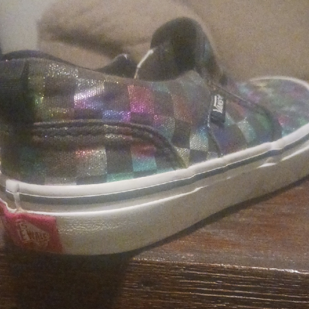 Vans Kids Multicolor Checkered Slip-On Shoes - Picture 8 of 8